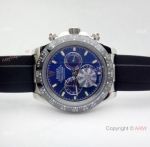 Best Quality Clone Rolex Daytona Oysterflex Strap Blue Dial Watch 42mm